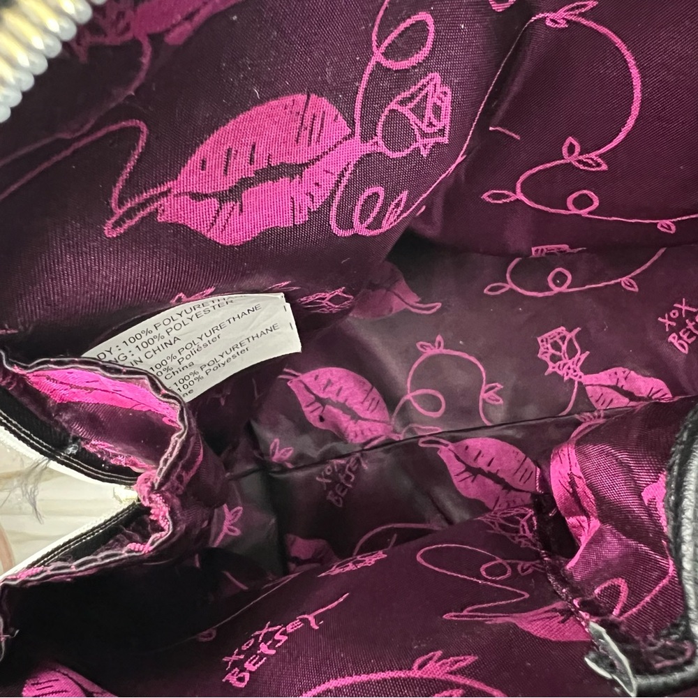 Betsey Johnson Checkered Black and White Handbag - Picture 12 of 13